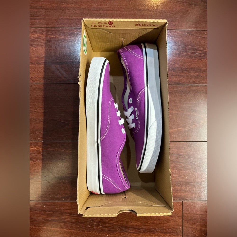 Womens 7.5 Vans Authentic Color Theory Willowherb Low Top Shoe Sneaker HALF BOX - Picture 2 of 16